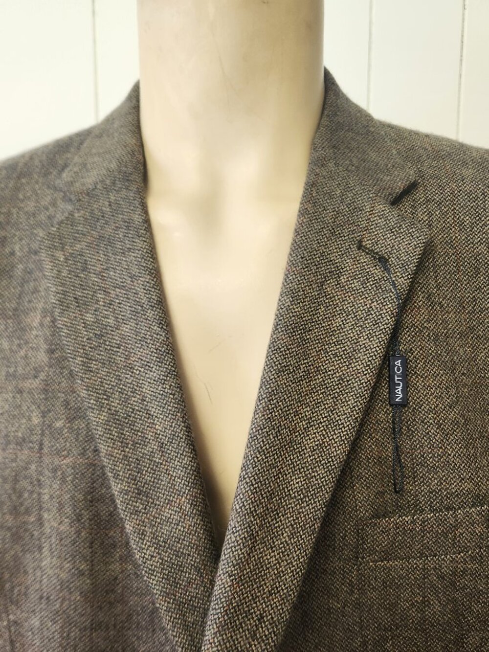 Nautica sport coat 50R men's loden green plaid NWT
